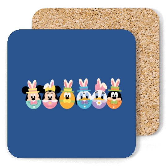 Disney Easter Egg Coasters, Disney Easter Day, Disney Characters Happy Easter Coasters