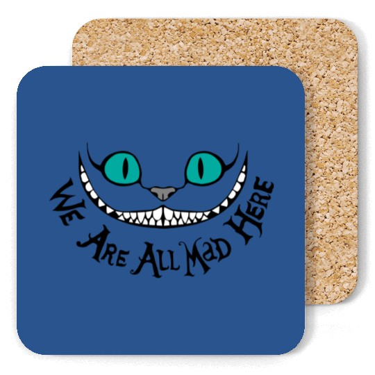 Disney Cheshire Cat Coasters, We're All Mad Coasters, Alice in Wonderland Sweater, We're All Mad Here Coasters