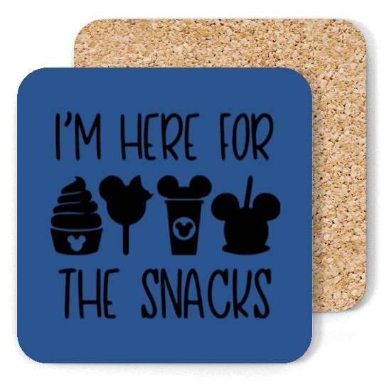 Disney Coasters For Men, I'm Here For The Snacks Mens Coasters, Disney men's Coasters, Disney Food Coasters