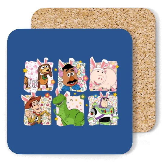 Toy Story Easter Coasters, Disney Toy Story Bunny Ears Coasters