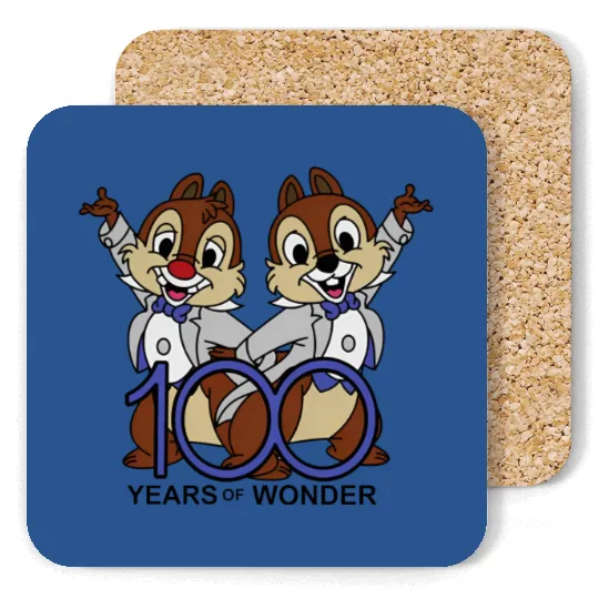 Disney 100 Years of Wonder, 100 year Anniversary, Chip n Dale Coasters