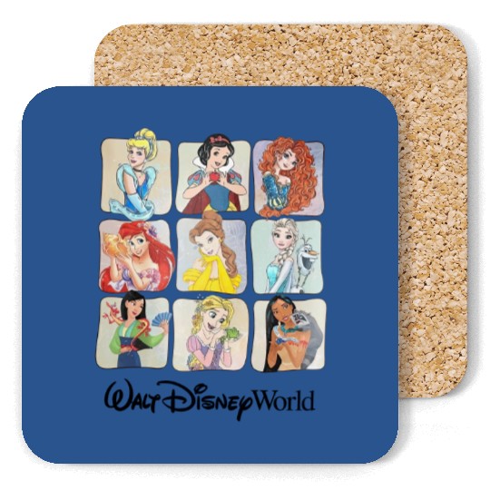 Retro Disney Princess Coasters, Vintage Disney Princess Coasters