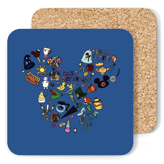Best Day Ever Coasters, Disney Coasters, Disneyland Trip Coasters