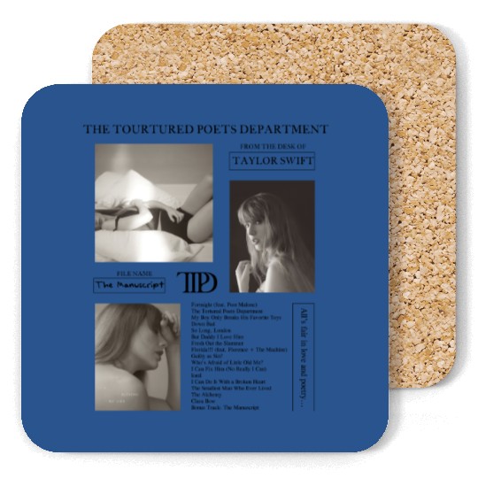 Discover The Tortured Poets Department Taylor Coasters, Music Coasters, Taylor Fan Gift