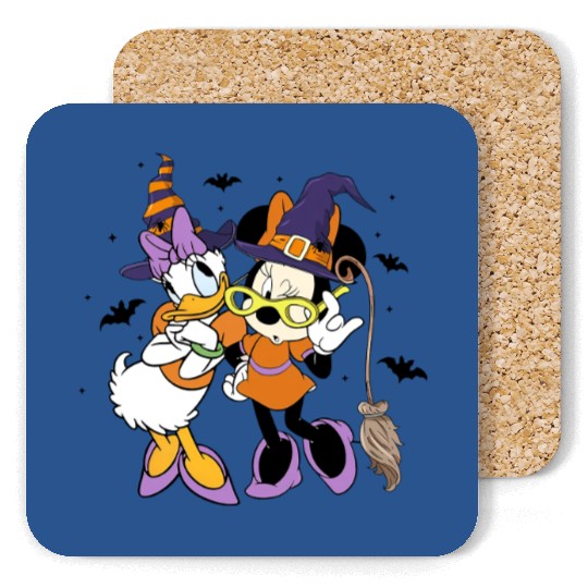 Halloween Disney Minnie And Daisy Witch Coasters