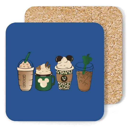 Disney St. Patrick's Coffee Coasters, Mickey Shamrock Coasters, St Patricks Day Disney Trip Coasters