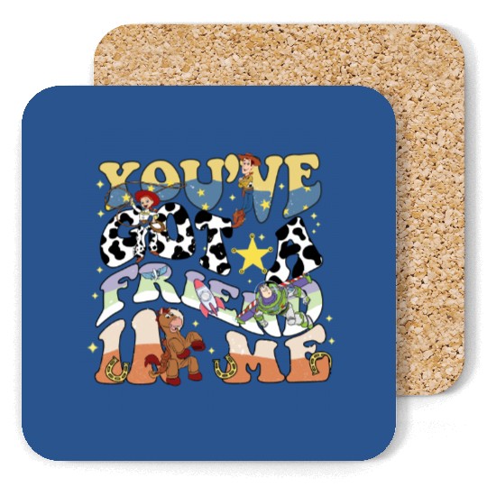 Retro Disney Toy Story You've Got A Friend In Me Coasters, Vintage Characters Group Matching, Kid Youth Toddler Coasters
