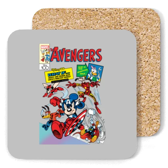 Disney 100 Mickey Mouse & Friends Avengers Comics Book Retro Coasters