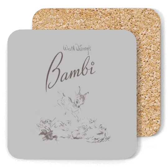 Vintage Bambi and Friends Coasters, Disney Bambi Coasters, Disneyland Coasters