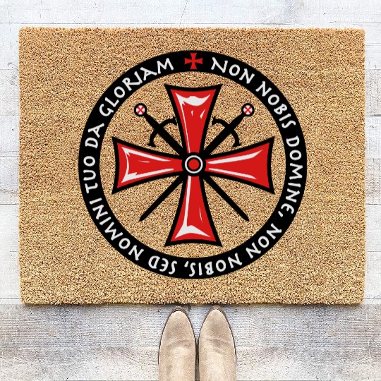 Cross Knights Templar Coir Doormats