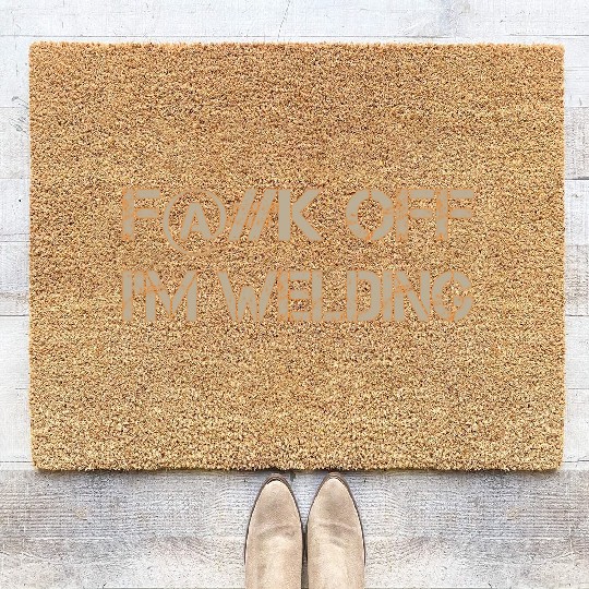 Fuck Off Tan-Orange Coir Doormats