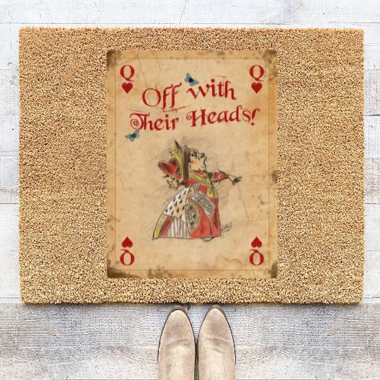 Alice in Wonderland The Queen of Hearts Coir Doormats