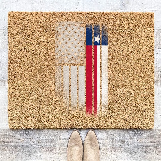 USA Vintage Texas State Flag Coir Doormats