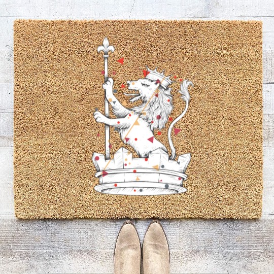 lion with crown Coir Doormats