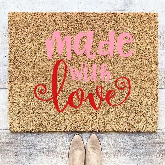 Made With Love Baby Infant Valentine Coir Doormats