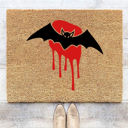 Bat with blood stain Coir Doormats