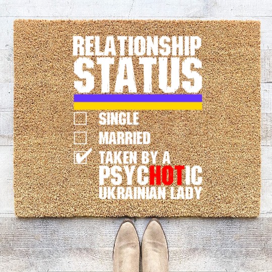 Psychotic Ukrainian Lady Coir Doormats