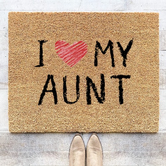 I Love My Aunt Coir Doormats