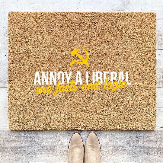 Anti Liberals - Annoy a liberal - use facts and lo Coir Doormats