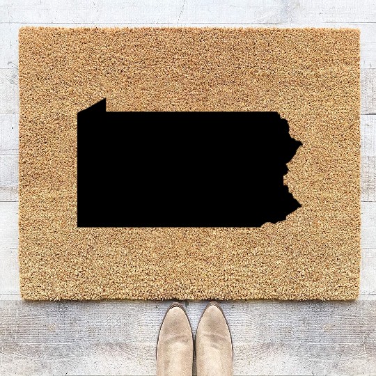 Pennsylvania map Coir Doormats