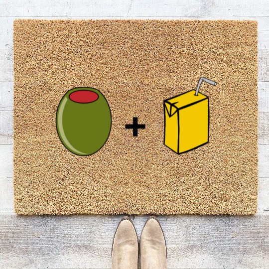 Olive Juice I Love You Coir Doormats