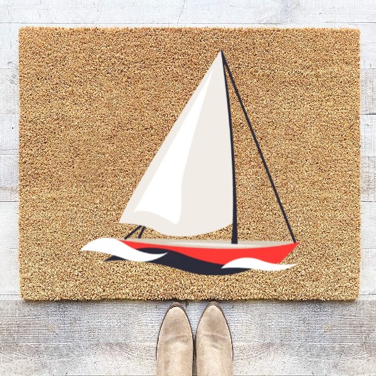sailing boat Coir Doormats