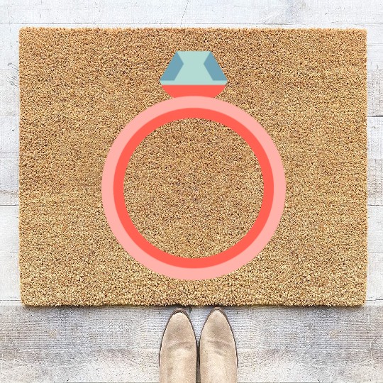 Engagement Ring Coir Doormats