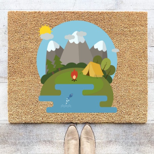camping nature Coir Doormats