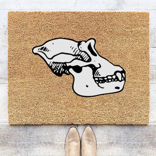 ape skull Coir Doormats
