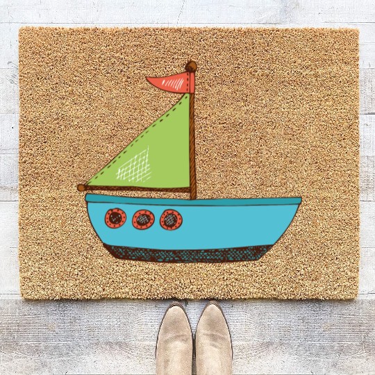 sailing boat Coir Doormats