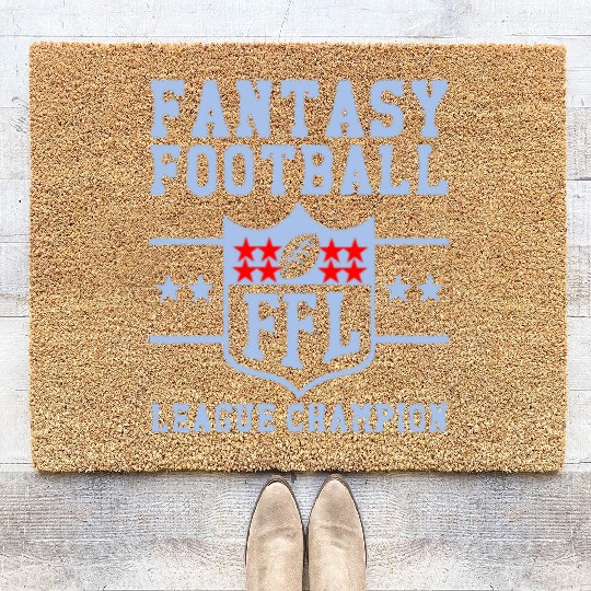 Fantasy Football Trophy League Championship FFL Coir Doormats