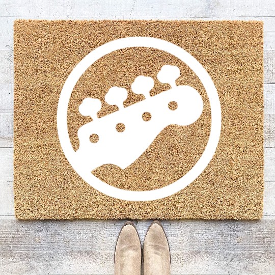 Bass Guitar Player Coir Doormats
