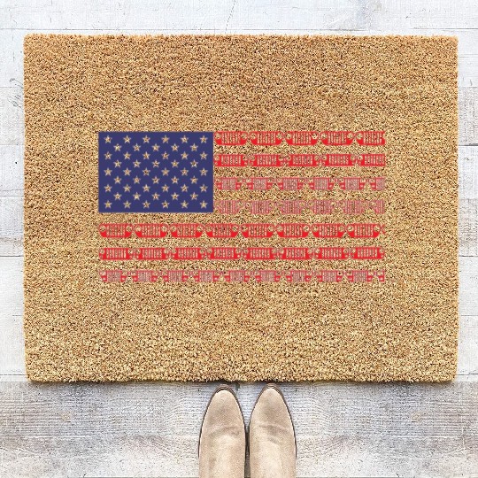 Flag of the United States jeep Coir Doormats