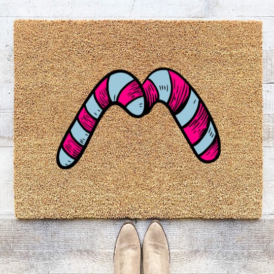 Candy canes "M" Coir Doormats