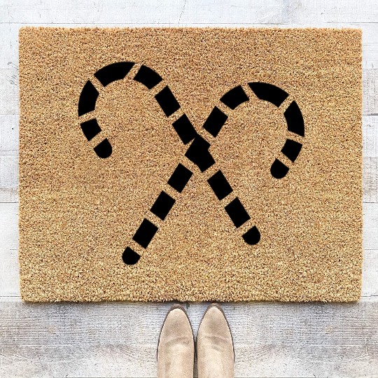 candy canes Coir Doormats