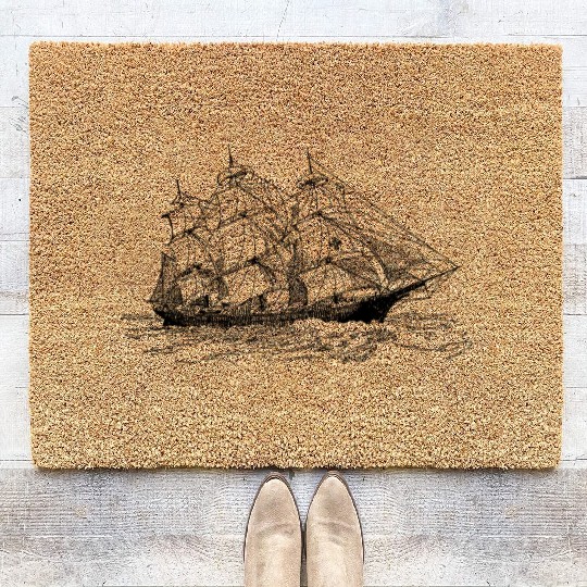 paddle boat sail boat ruderboot segelboot57 Coir Doormats