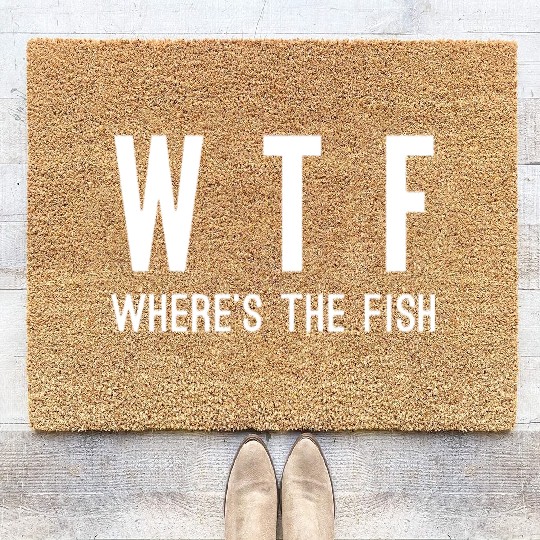 WTF where's the fish Coir Doormats