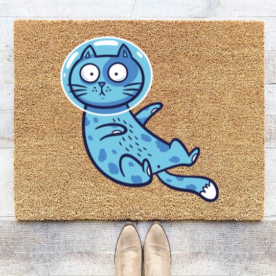Space cat Coir Doormats