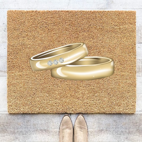 Wedding rings 03 Coir Doormats