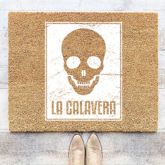 La Calavera | Loteria Mexican Tarot Card Coir Doormats
