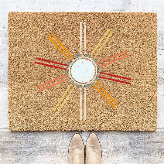 Retro Musician Music Drummer Drums Drumsticks Band Coir Doormats