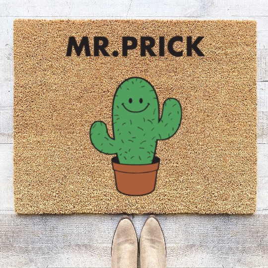 Mr Prick Men Funny Indie Style Slogan Hipster Mexi Coir Doormats