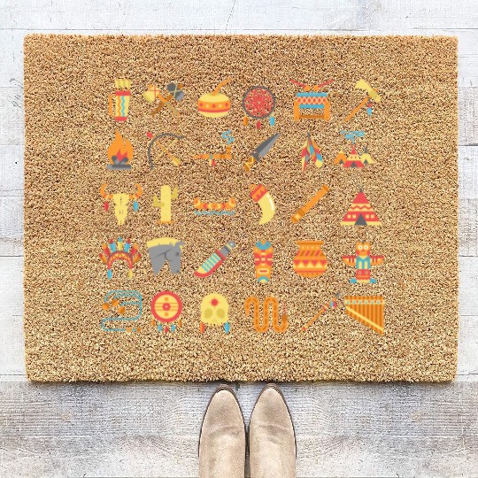 Native American culture/Native American Clothing Coir Doormats