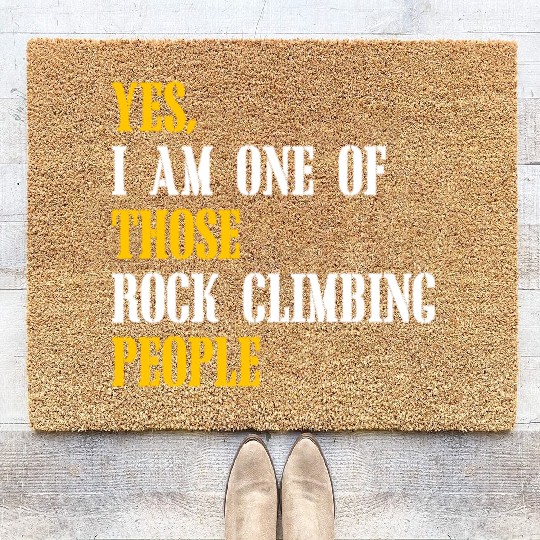 Rock climbing people Coir Doormats