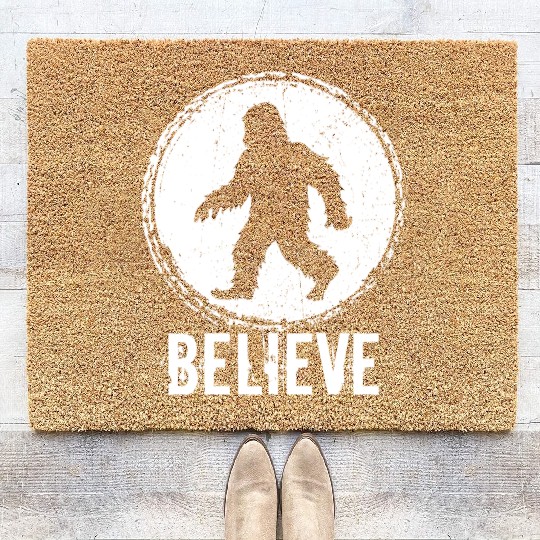 Bigfoot Believe Sasquatch Yeti Believer Science Fiction Coir Doormats