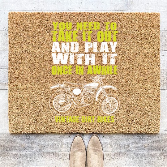 Dirt Bike Play Vintage Coir Doormats