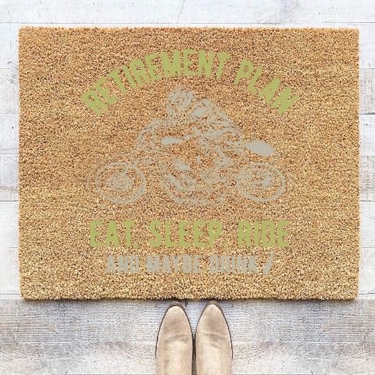 Motorcycle Retirement Plan Coir Doormats