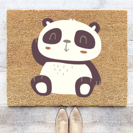 Cute Sweet Panda Coir Doormats