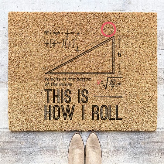 This is how I roll science physics chemistry gift Coir Doormats