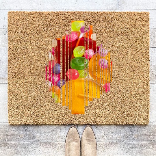 Funny biscuit calorie lollipop chocolate muffin Coir Doormats